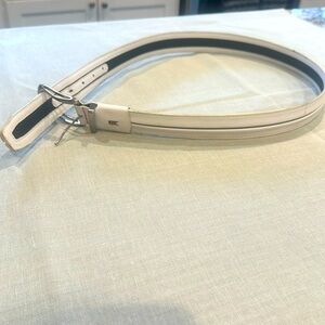 Cool Modern white leather  belt